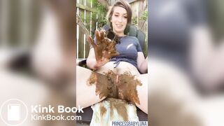 Relaxing scat smear in the backyard..