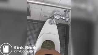 Girl pooping and farting on public toilet - video 2