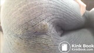 Knitted body suit poop