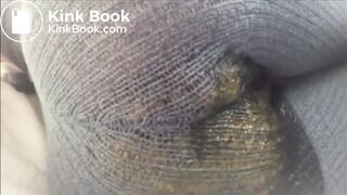 Knitted body suit poop