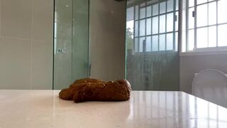 Poo in the bathroom..