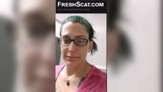 Tattooed and pierced public shit