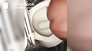 Girl pooping and farting on toilet - video 9