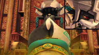 Midna uses Zelda as her throne