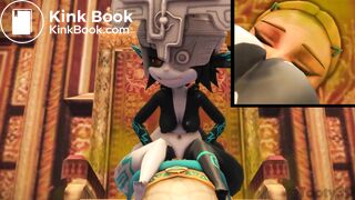 Midna uses Zelda as her throne