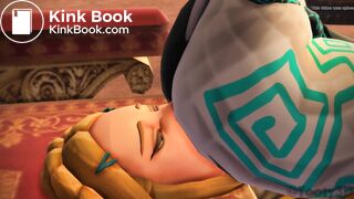 Midna uses Zelda as her throne