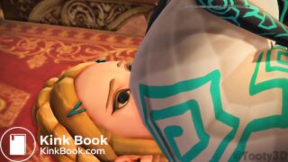 Midna uses Zelda as her throne