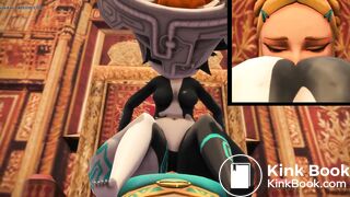 Midna uses Zelda as her throne