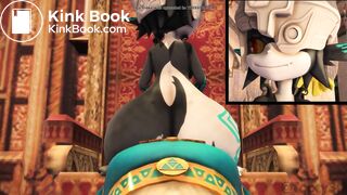 Midna uses Zelda as her throne