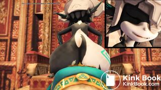 Midna uses Zelda as her throne