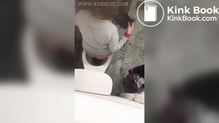 Girls pooping on public toilet compilation - video 2