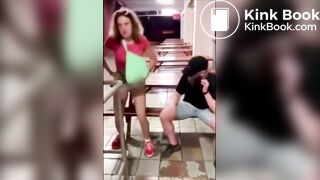 Hot woman shits in public!