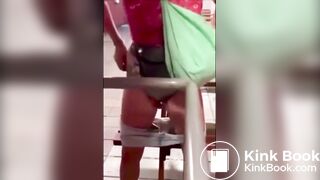 Hot woman shits in public!