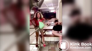 Hot woman shits in public!