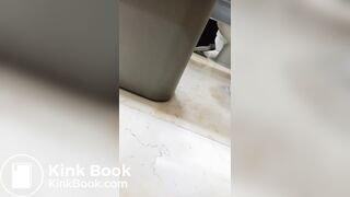 Girls pooping in center Two girls enter a shopping mall