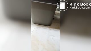 Girls pooping in center Two girls enter a shopping mall