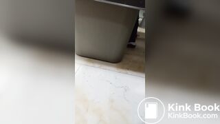 Girls pooping in center Two girls enter a shopping mall