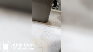 Girls pooping in center Two girls enter a shopping mall