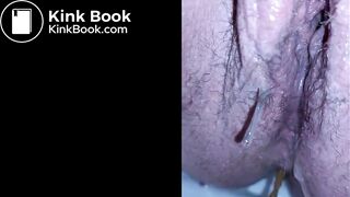 BBW wife pisses, shits and shows her slimy Pussy