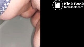 BBW wife pisses, shits and shows her slimy Pussy