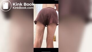 Super hairy girls shits herself