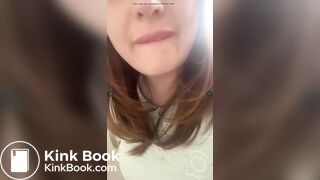 french woman licks her poop on the toilet