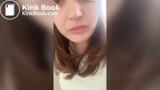 french woman licks her poop on the toilet