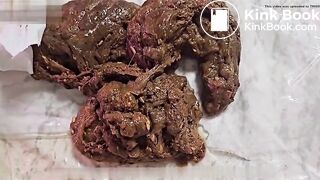 big nasty shit load plops out of phat pawg ass