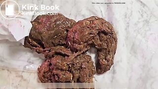 big nasty shit load plops out of phat pawg ass