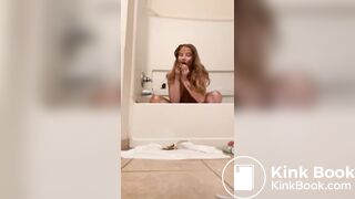 Shit smearing Young girl