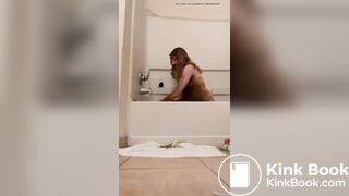 Shit smearing Young girl