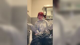 TT girl on the toilet