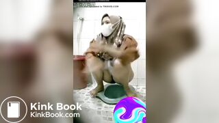 Indonesian hijabi girl shitting rapidly