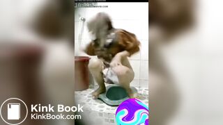 Indonesian hijabi girl shitting rapidly