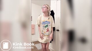 Cute blond shits panties