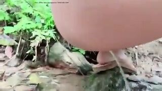 Girl poop piss stream