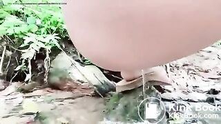 Girl poop piss stream