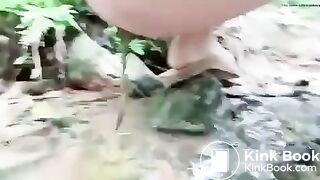 Girl poop piss stream