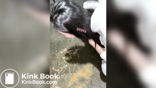 SCAT SLAVE eat public toilet shit - ... - puke