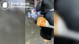 SCAT SLAVE eat public toilet shit - ... - puke