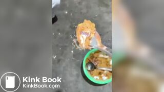 SCAT SLAVE eat public toilet shit - ... - puke