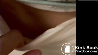 Messing her diaper and changed by her daddy,,