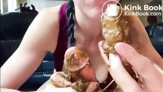 Scat fuck and blowjob