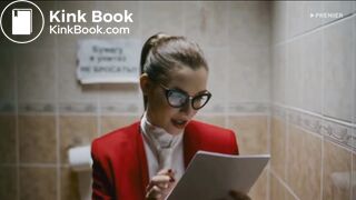 Female Politician takes a shit whilst reading scene