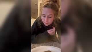 bored girl chews shit stg.1