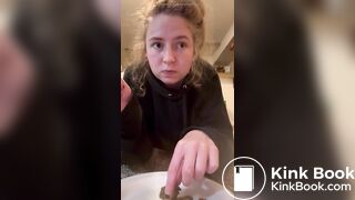 bored girl chews shit stg.1