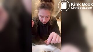 bored girl chews shit stg.1