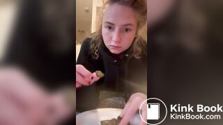 bored girl chews shit stg.1