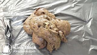 beautiful bush girl squats & shits monstrous load #2