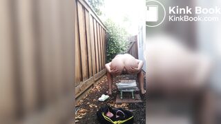 Outside pooping - video 3